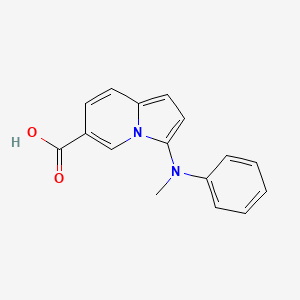 3-(Methyl(phenyl)amino)indolizine-6-carboxylic acid