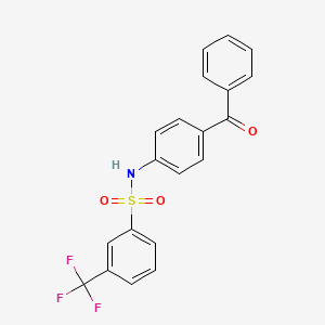 molecular formula C20H14F3NO3S B1185272 N-(4-benzoylphenyl)-3-(trifluoromethyl)benzenesulfonamide 