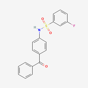 molecular formula C19H14FNO3S B1185273 N-(4-benzoylphenyl)-3-fluorobenzenesulfonamide 