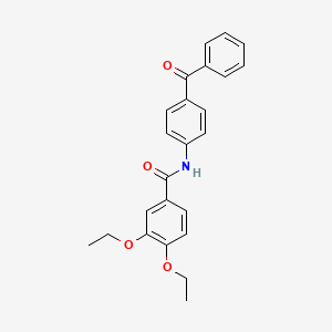 molecular formula C24H23NO4 B1185274 N-(4-benzoylphenyl)-3,4-diethoxybenzamide 