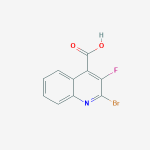 molecular formula C10H5BrFNO2 B11852763 2-Bromo-3-fluoroquinoline-4-carboxylic acid CAS No. 834884-13-8