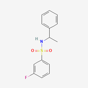 3-fluoro-N-(1-phenylethyl)benzenesulfonamide