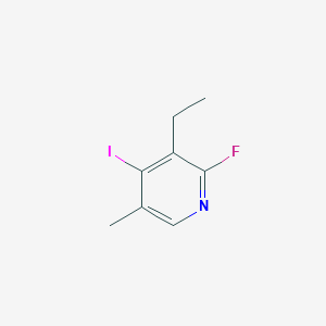 molecular formula C8H9FIN B11852783 3-Ethyl-2-fluoro-4-iodo-5-methylpyridine 