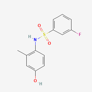 3-fluoro-N-(4-hydroxy-2-methylphenyl)benzenesulfonamide