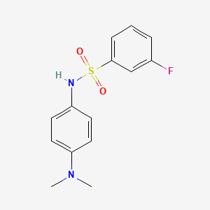 molecular formula C14H15FN2O2S B1185281 N-[4-(dimethylamino)phenyl]-3-fluorobenzenesulfonamide 