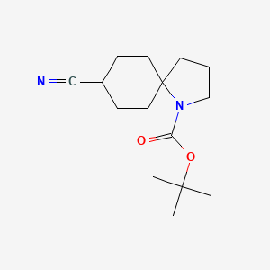 molecular formula C15H24N2O2 B11852846 Tert-butyl 8-cyano-1-azaspiro[4.5]decane-1-carboxylate 