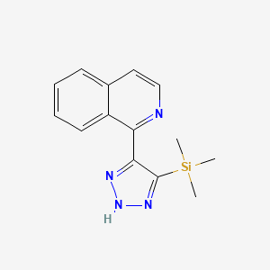 molecular formula C14H16N4Si B11852869 1-(5-(Trimethylsilyl)-1H-1,2,3-triazol-4-yl)isoquinoline CAS No. 84645-37-4