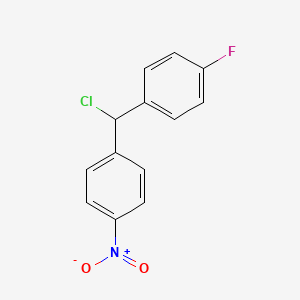 molecular formula C13H9ClFNO2 B11852879 1-(Chloro(4-fluorophenyl)methyl)-4-nitrobenzene 