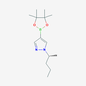 molecular formula C14H25BN2O2 B11852887 (R)-1-(Pentan-2-yl)-4-(4,4,5,5-tetramethyl-1,3,2-dioxaborolan-2-yl)-1H-pyrazole 