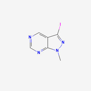 molecular formula C6H5IN4 B11852977 3-Iodo-1-methyl-1H-pyrazolo[3,4-d]pyrimidine CAS No. 1219636-66-4