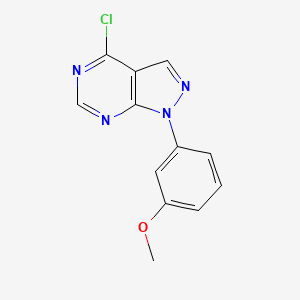 molecular formula C12H9ClN4O B11853011 4-Chloro-1-(3-methoxyphenyl)-1H-pyrazolo[3,4-D]pyrimidine 