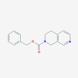 molecular formula C16H16N2O2 B11853014 Benzyl 3,4-dihydro-2,7-naphthyridine-2(1H)-carboxylate 