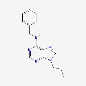 molecular formula C15H17N5 B11853018 N-Benzyl-9-propyl-9H-purin-6-amine CAS No. 42240-62-0