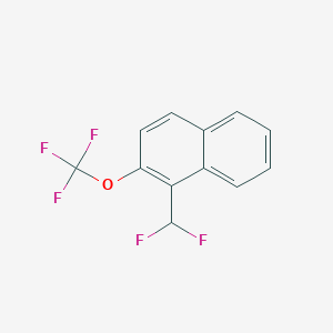 molecular formula C12H7F5O B11853021 1-(Difluoromethyl)-2-(trifluoromethoxy)naphthalene 