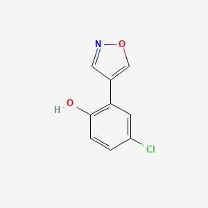 molecular formula C9H6ClNO2 B1185313 4-Chloro-2-(4-isoxazolyl)phenol 