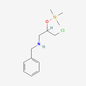 molecular formula C13H22ClNOSi B11853141 Benzenemethanamine, N-[3-chloro-2-[(trimethylsilyl)oxy]propyl]- CAS No. 111043-32-4