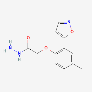 molecular formula C12H13N3O3 B1185318 2-[2-(5-Isoxazolyl)-4-methylphenoxy]acetohydrazide 
