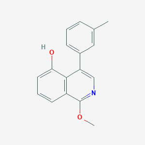 molecular formula C17H15NO2 B11853183 1-Methoxy-4-(3-methylphenyl)isoquinolin-5-ol CAS No. 656233-87-3