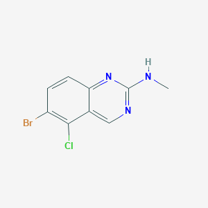 molecular formula C9H7BrClN3 B11853207 6-Bromo-5-chloro-N-methylquinazolin-2-amine 