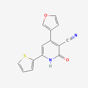 4-(Furan-3-yl)-2-oxo-6-(thiophen-2-yl)-1,2-dihydropyridine-3-carbonitrile