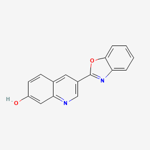 molecular formula C16H10N2O2 B11853273 3-(Benzo[d]oxazol-2-yl)quinolin-7-ol CAS No. 64887-43-0