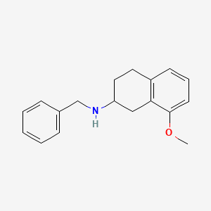 molecular formula C18H21NO B11853290 N-benzyl-8-methoxy-1,2,3,4-tetrahydronaphthalen-2-amine 