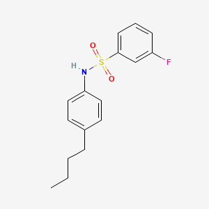 molecular formula C16H18FNO2S B1185333 N-(4-butylphenyl)-3-fluorobenzenesulfonamide 