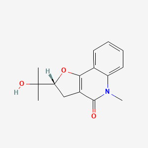 Furo(3,2-c)quinolin-4(2H)-one, 3,5-dihydro-2-(1-hydroxy-1-methylethyl)-5-methyl-, (R)-