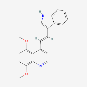 molecular formula C21H18N2O2 B1185349 4-[2-(1H-indol-3-yl)vinyl]-5,8-dimethoxyquinoline 