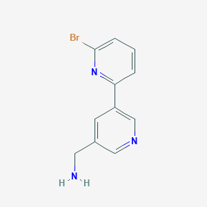 molecular formula C11H10BrN3 B11853499 (6-Bromo-[2,3'-bipyridin]-5'-yl)methanamine CAS No. 1346687-09-9