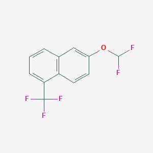 molecular formula C12H7F5O B11853585 2-(Difluoromethoxy)-5-(trifluoromethyl)naphthalene 