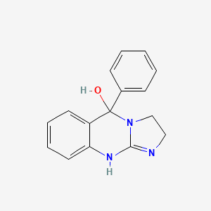 molecular formula C16H15N3O B11853622 5-Phenyl-1,2,3,5-tetrahydroimidazo[2,1-b]quinazolin-5-ol CAS No. 68210-55-9