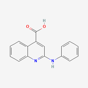 4-Quinolinecarboxylic acid, 2-(phenylamino)-