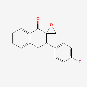 3-(4-Fluorophenyl)-3,4-dihydro-1H-spiro[naphthalene-2,2'-oxiran]-1-one