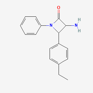 molecular formula C17H18N2O B11853728 3-Amino-4-(4-ethylphenyl)-1-phenylazetidin-2-one 