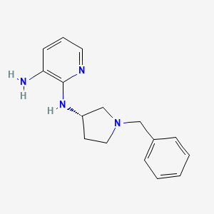 molecular formula C16H20N4 B11853729 (S)-N2-(1-Benzylpyrrolidin-3-yl)pyridine-2,3-diamine 