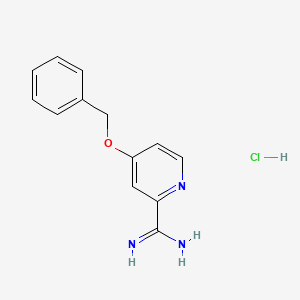 molecular formula C13H14ClN3O B11853836 4-(Benzyloxy)picolinimidamide hydrochloride CAS No. 1179361-83-1