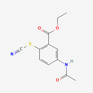 Ethyl 5-(acetylamino)-2-(cyanosulfanyl)benzoate