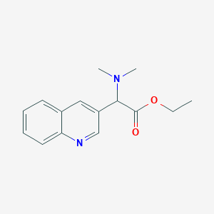 molecular formula C15H18N2O2 B11853867 Ethyl 2-(dimethylamino)-2-(quinolin-3-YL)acetate CAS No. 1007879-60-8