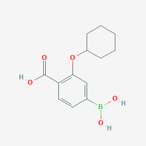 molecular formula C13H17BO5 B11853897 4-Borono-2-(cyclohexyloxy)benzoic acid CAS No. 1045780-95-7