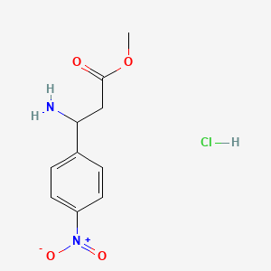 molecular formula C10H13ClN2O4 B11853969 Methyl 3-amino-3-(4-nitrophenyl)propanoate hydrochloride CAS No. 93506-52-6