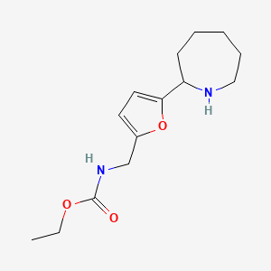 molecular formula C14H22N2O3 B11853987 Ethyl ((5-(azepan-2-yl)furan-2-yl)methyl)carbamate 