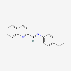 molecular formula C18H16N2 B11854032 4-Ethyl-N-(quinolin-2-ylmethylene)aniline CAS No. 88346-80-9