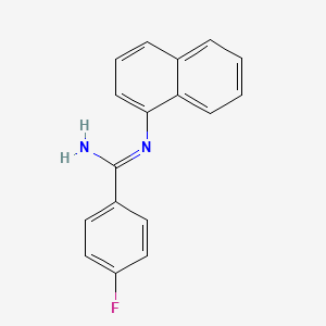 4-Fluoro-N-(naphthalen-1-yl)benzimidamide