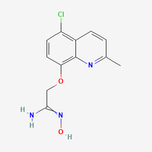 molecular formula C12H12ClN3O2 B11854148 [(5-Chloro-2-methylquinolin-8-yl)oxy]-N'-hydroxyethanimidamide CAS No. 88757-39-5