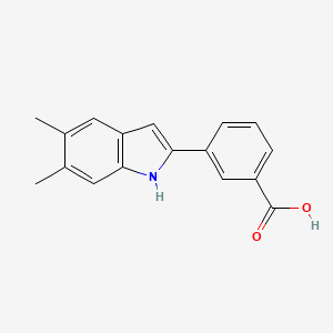 3-(5,6-dimethyl-1H-indol-2-yl)benzoic Acid