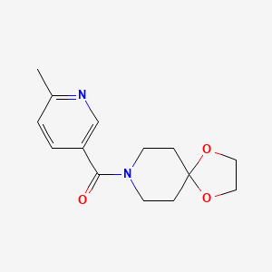 molecular formula C14H18N2O3 B11854162 1,4-Dioxa-8-azaspiro[4.5]decan-8-yl-(6-methylpyridin-3-yl)methanone CAS No. 613660-31-4