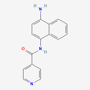 molecular formula C16H13N3O B11854204 N-(4-Amino-1-naphthalenyl)-4-pyridinecarboxamide CAS No. 285984-54-5