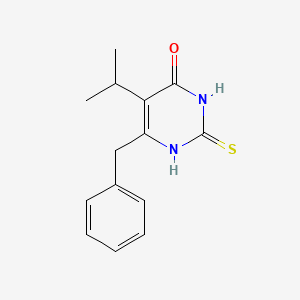 molecular formula C14H16N2OS B11854208 6-Benzyl-5-isopropyl-2-thioxo-2,3-dihydropyrimidin-4(1H)-one CAS No. 199851-91-7