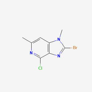 molecular formula C8H7BrClN3 B11854230 2-Bromo-4-chloro-1,6-dimethyl-1H-imidazo[4,5-C]pyridine CAS No. 870135-18-5